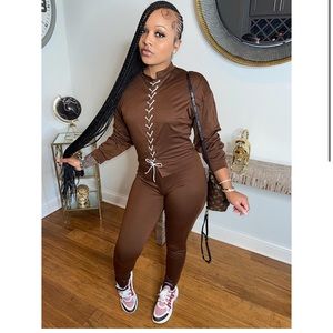 Brown two piece set